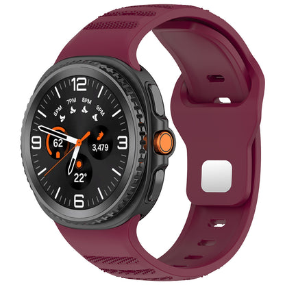 Techsuit W050 rem för Samsung Galaxy Watch 8 Classic / Watch8 44mm / Watch 8 40mm, Körsbärsröd