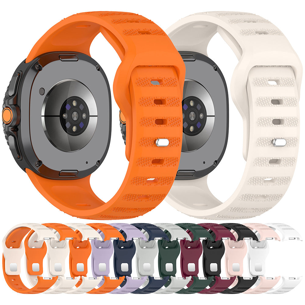 Techsuit W050 rem för Samsung Galaxy Watch 8 Classic / Watch8 44mm / Watch 8 40mm, Körsbärsröd