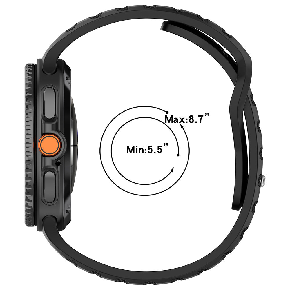 Techsuit W050 rem för Samsung Galaxy Watch 8 Classic / Watch8 44mm / Watch 8 40mm, Körsbärsröd