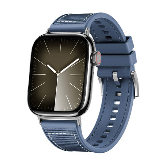 Techsuit W051 rem för Apple Watch 49mm / 46mm / 45mm / 44mm / 42mm Series, Mörkblå