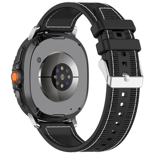 Techsuit W051 rem för Samsung Galaxy Watch 8 Classic / Watch8 44mm / Watch 8 40mm, Svart