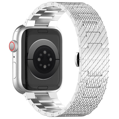 Techsuit W052 rem för Apple Watch 49mm / 46mm / 45mm / 44mm / 42mm serien, Silver