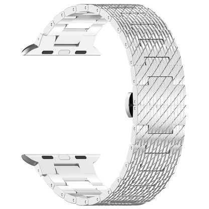 Techsuit W052 rem för Apple Watch 49mm / 46mm / 45mm / 44mm / 42mm serien, Silver