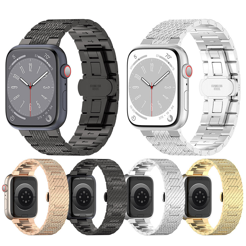 Techsuit W052 rem för Apple Watch 49mm / 46mm / 45mm / 44mm / 42mm serien, Silver