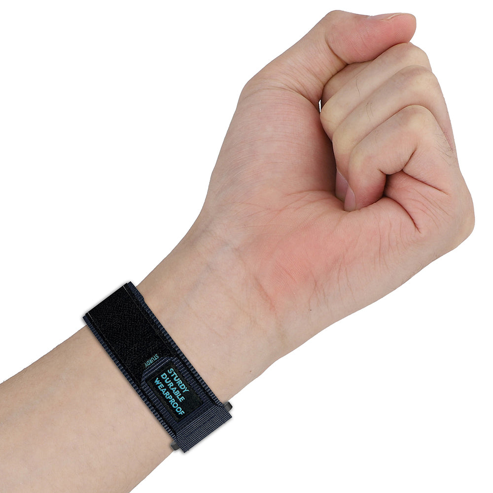 Techsuit W057 rem för Garmin Instinct / Approach / Fenix Watch Series, 20mm, Svart