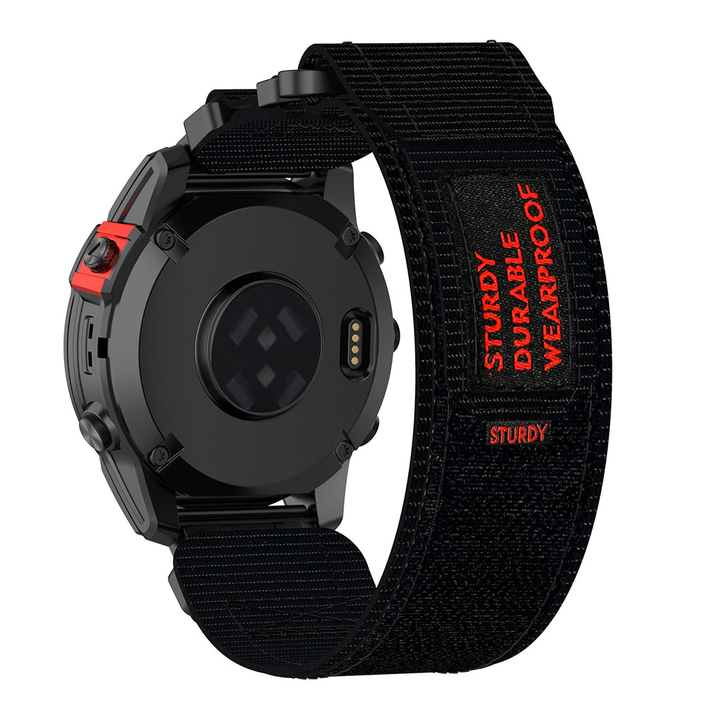 Techsuit W057 rem för Garmin Watch Fenix / Forerunner Series, 22mm, Svart