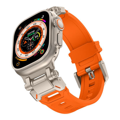 Techsuit W064 klockarmband för Apple Watch 49mm / 46mm / 45mm / 44mm / 42mm Series, Silver Orange