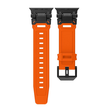 Techsuit W064 klockarmband för Apple Watch 49mm / 46mm / 45mm / 44mm / 42mm Series, Svart Orange