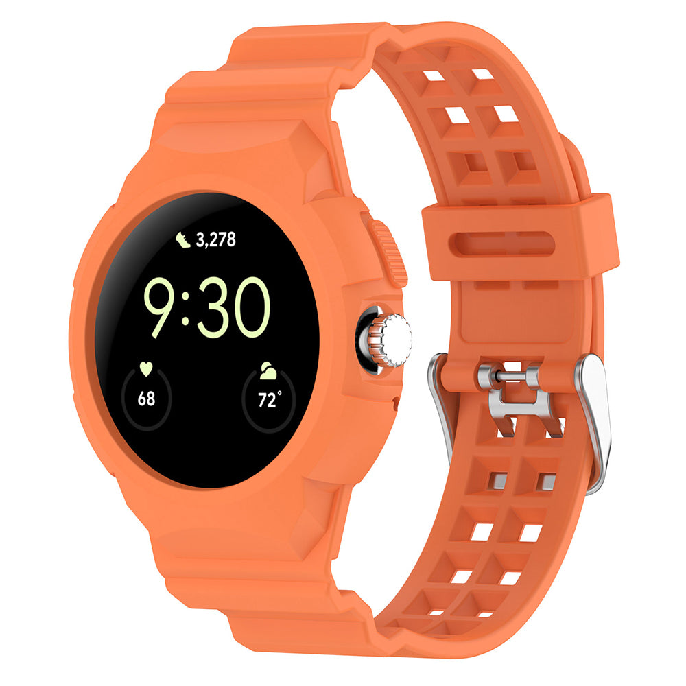 Techsuit W065 rem för Google Pixel Watch 3 41mm / Watch 2 / Watch, Orange