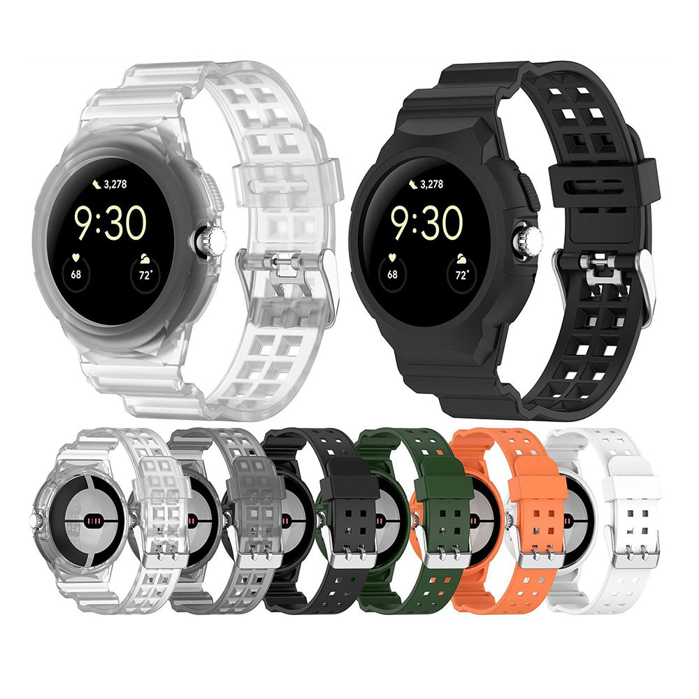 Techsuit W065 rem för Google Pixel Watch 3 41mm / Watch 2 / Watch, Orange