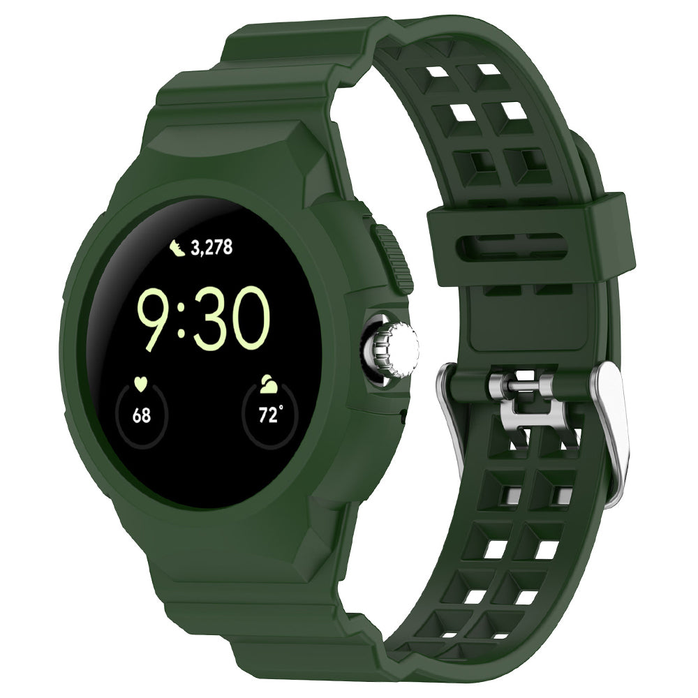 Techsuit W065 rem för Google Pixel Watch 3 41mm / Watch 2 / Watch, Grön