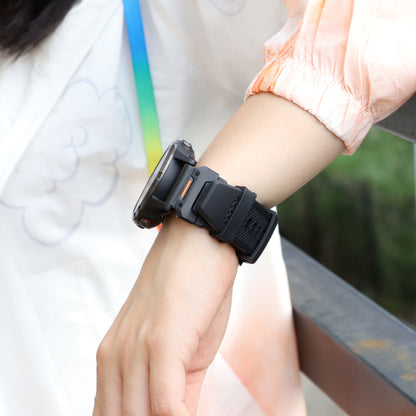 Techsuit W068 rem för Garmin Watch Fenix / Forerunner / Approach Series, 22mm, Svart Orange