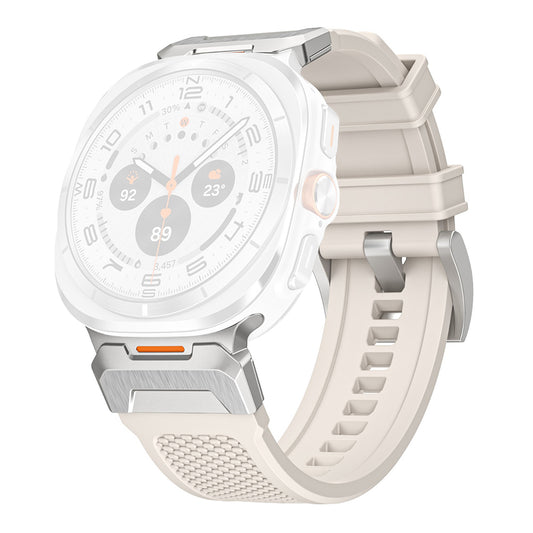 Techsuit W068 rem för Samsung Galaxy Watch Ultra, Silvervit