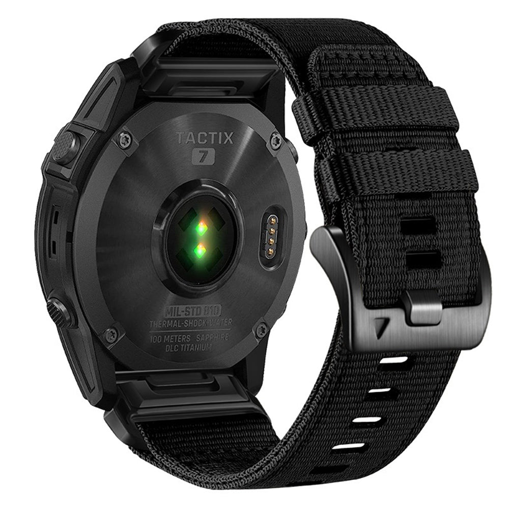 Techsuit W070 rem för Garmin Instinct / Approach / Fenix Watch Series, 20mm, Svart