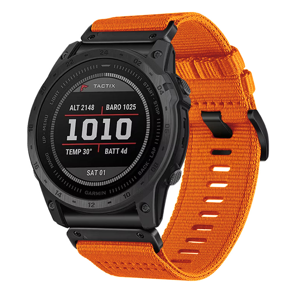 Techsuit W070 rem för Garmin Instinct / Approach / Fenix Watch Series, 20mm, Orange