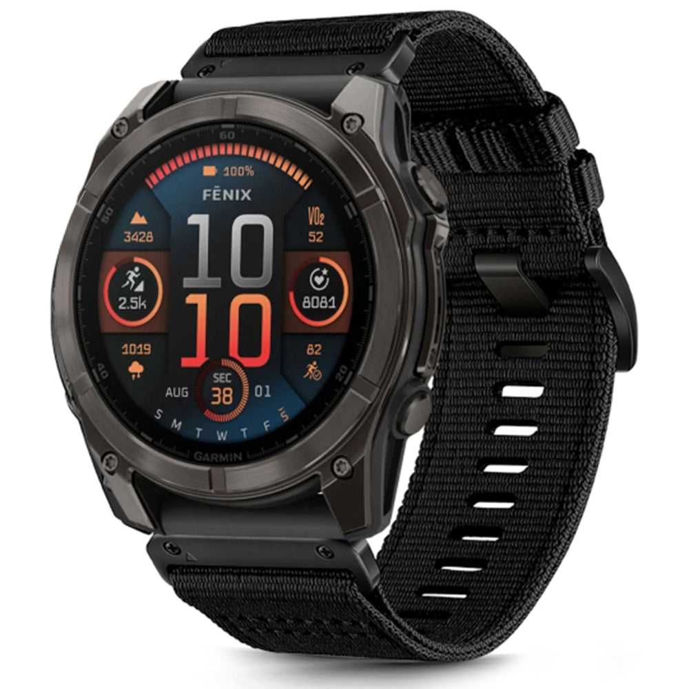 Techsuit W070 rem för Garmin Watch Fenix Series, 26mm, Svart