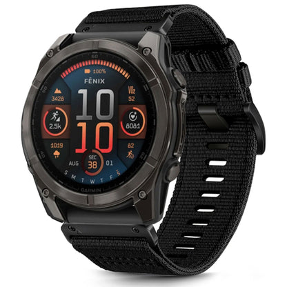 Techsuit W070 rem för Garmin Watch Fenix Series, 26mm, Svart