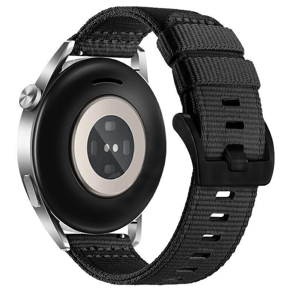 Techsuit W070 klockarmband för Samsung Galaxy Watch / Huawei Watch Series, 22mm, Svart