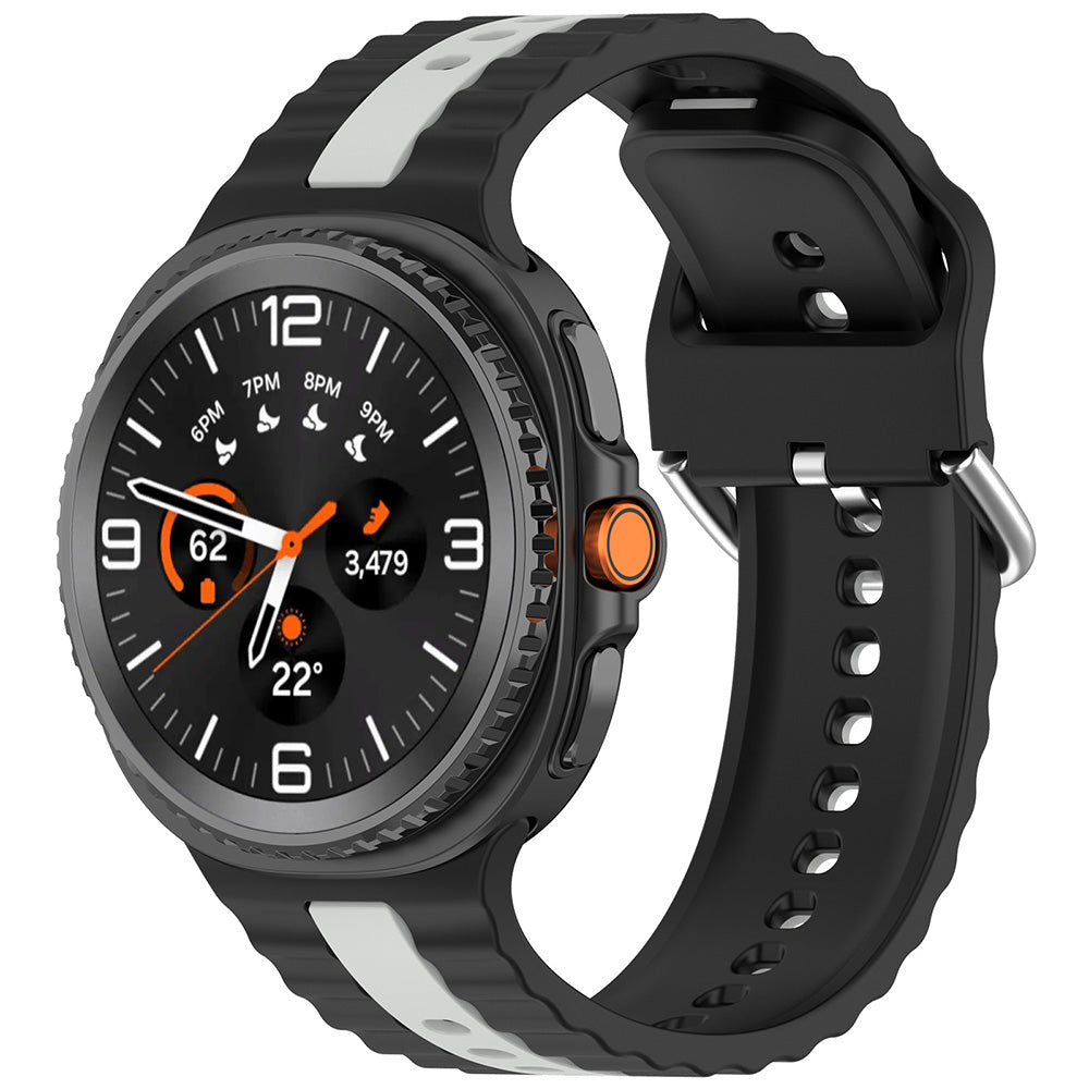 Techsuit W078 rem för Samsung Galaxy Watch 8 Classic / Watch8 44mm / Watch 8 40mm, Svart