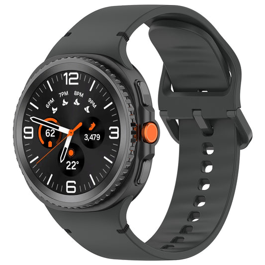 Techsuit W079 rem för Samsung Galaxy Watch 8 Classic / Watch8 44mm / Watch 8 40mm, Svart Grafit