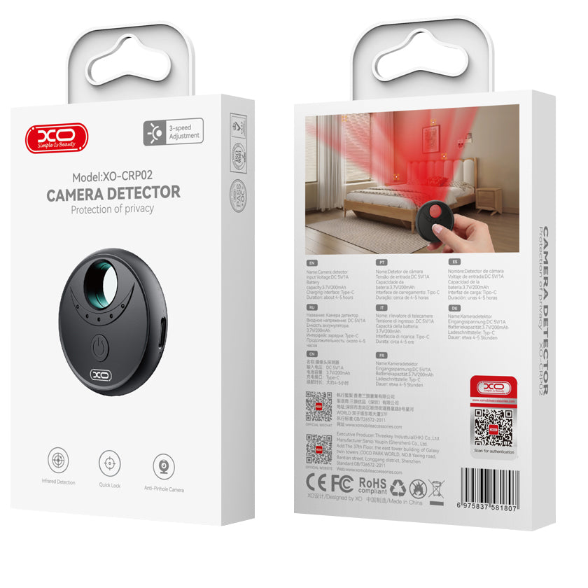 Dolda Kameradetektor XO Design CRP02, Svart