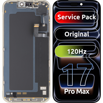 Display med Touchscreen Apple iPhone 17 Pro Max, med Ram, Svart, Service Pack 661-56050