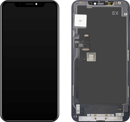 Pekskärmsdisplay GX för Apple iPhone 11 Pro Max, med ram, OLED-version, svart