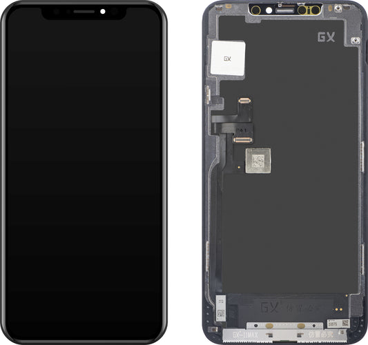 Pekskärmsdisplay GX för Apple iPhone 11 Pro Max, med ram, OLED-version, svart