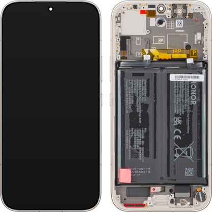 Touchscreen-display Honor 600, med ram och batteri, Guld (Golden White), Service Pack 0235ATSN