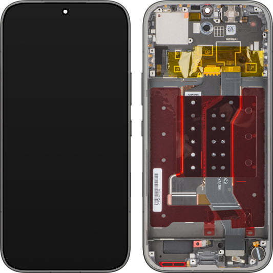 Honor 600 pekskärmsdisplay med ram, svart, servicepaket 0235ATSR