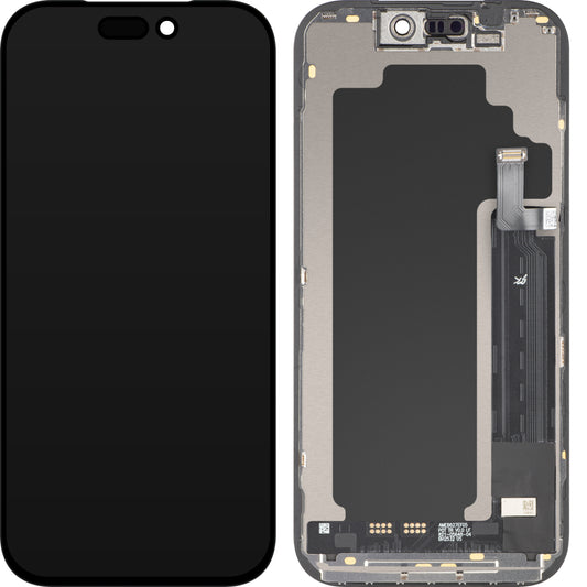 JK Touchscreen-display för Apple iPhone 17 Pro, med ram, LCD In-Cell IC flyttbar version, svart
