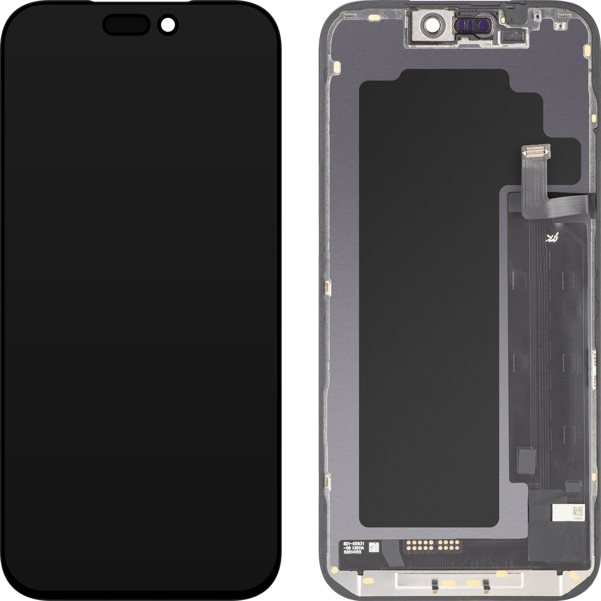 JK Touchscreen-display för Apple iPhone 17 Pro Max, med ram, LCD In-Cell IC flyttbar version, svart