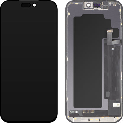 JK Touchscreen-display för Apple iPhone 17 Pro Max, med ram, LCD In-Cell IC flyttbar version, svart