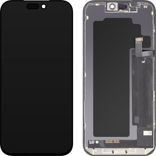 JK Touchscreen-display för Apple iPhone 17 Pro Max, med ram, LCD In-Cell IC flyttbar version, svart