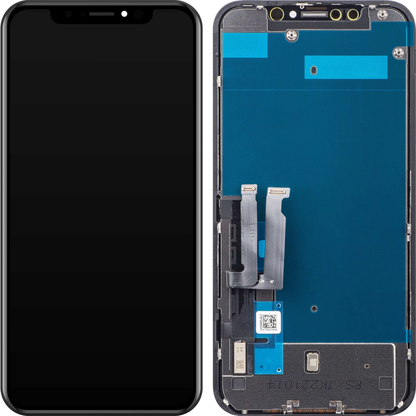 Pekskärmsdisplay JK för Apple iPhone XR, med ram, In-Cell LCD-version, svart