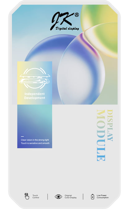 JK Touchscreen Display för Apple iPhone 15 Pro Max, med ram, In-Cell LCD-version, svart 