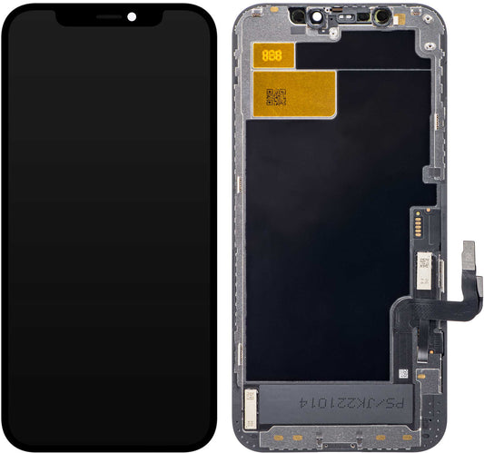 Display med Touchscreen JK för Apple iPhone 12 / 12 Pro, med Ram, LCD In-Cell IC Movable Version, Svart
