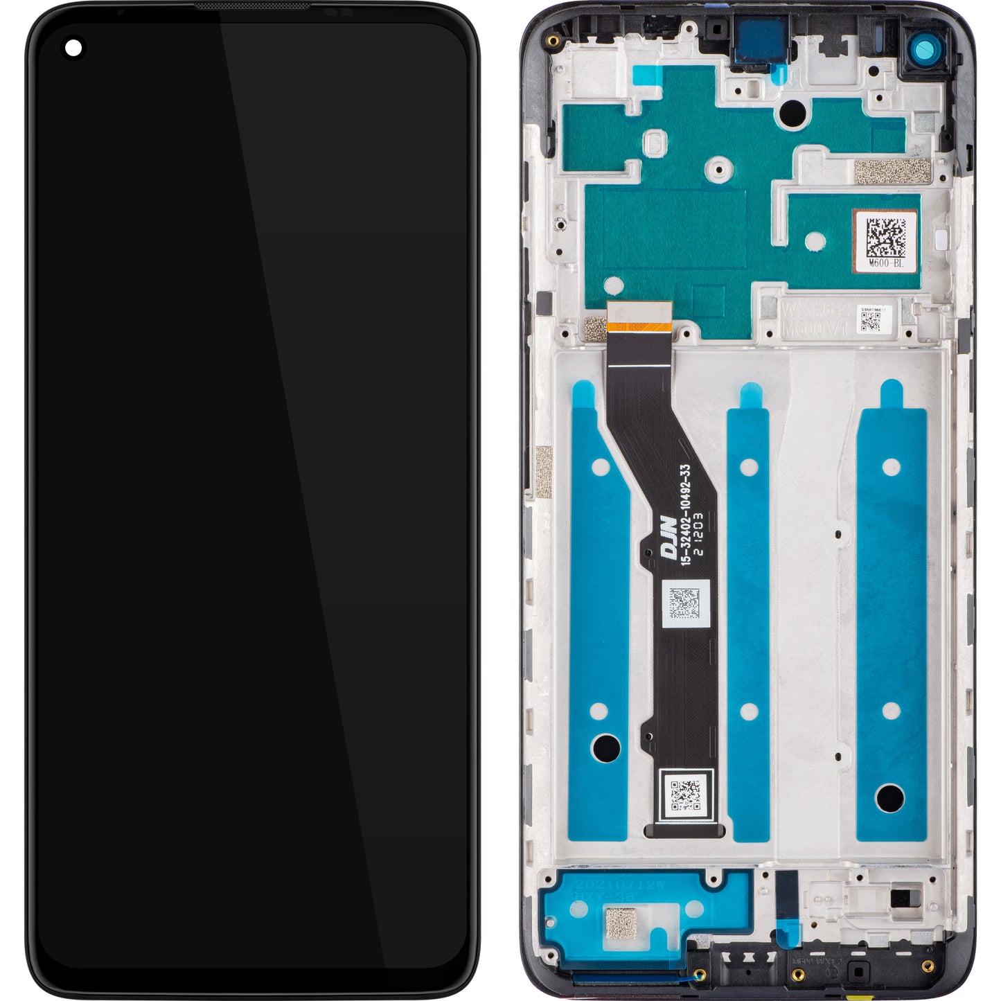 Motorola Moto G9 Plus Pekskärm med pekskärm, med ram, Svart, Service Pack 5D68C17281