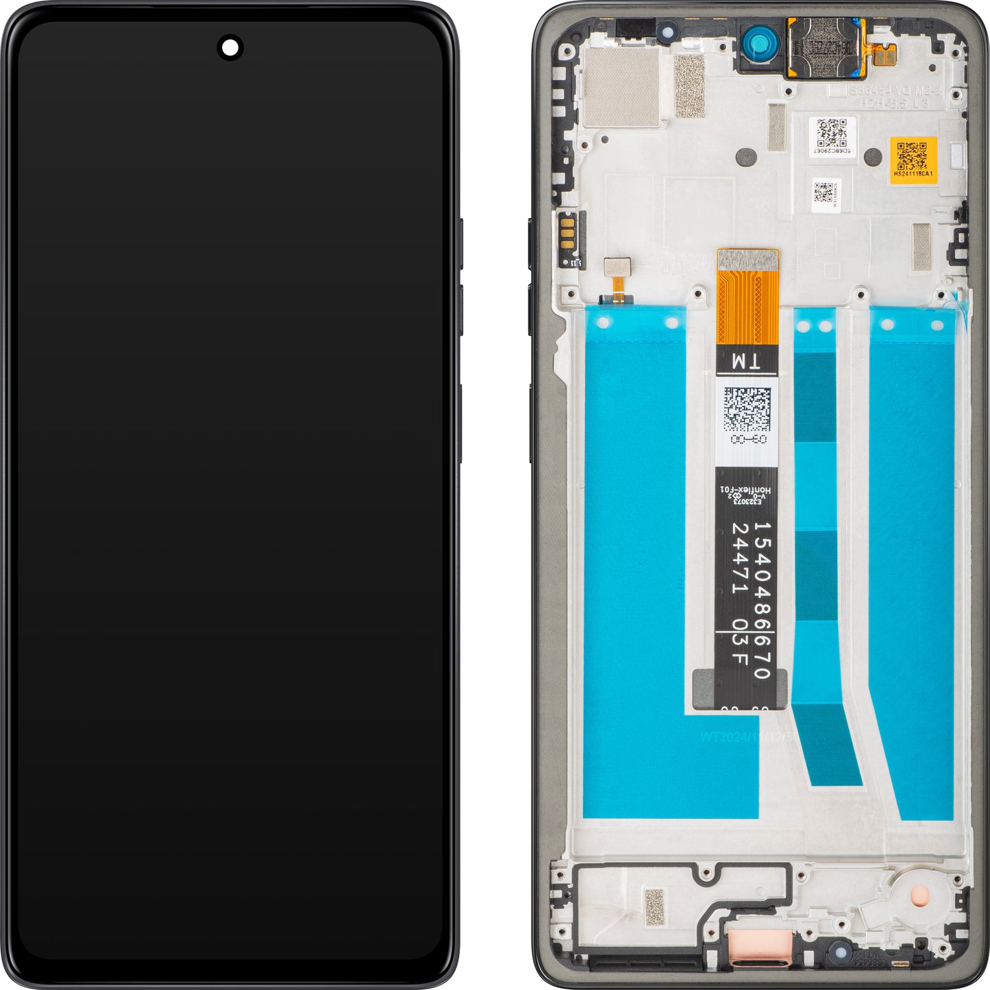 Display med Touchscreen Motorola Moto G75, med Ram, Grå (Charcoal Gray), Service Pack 5D68C29066