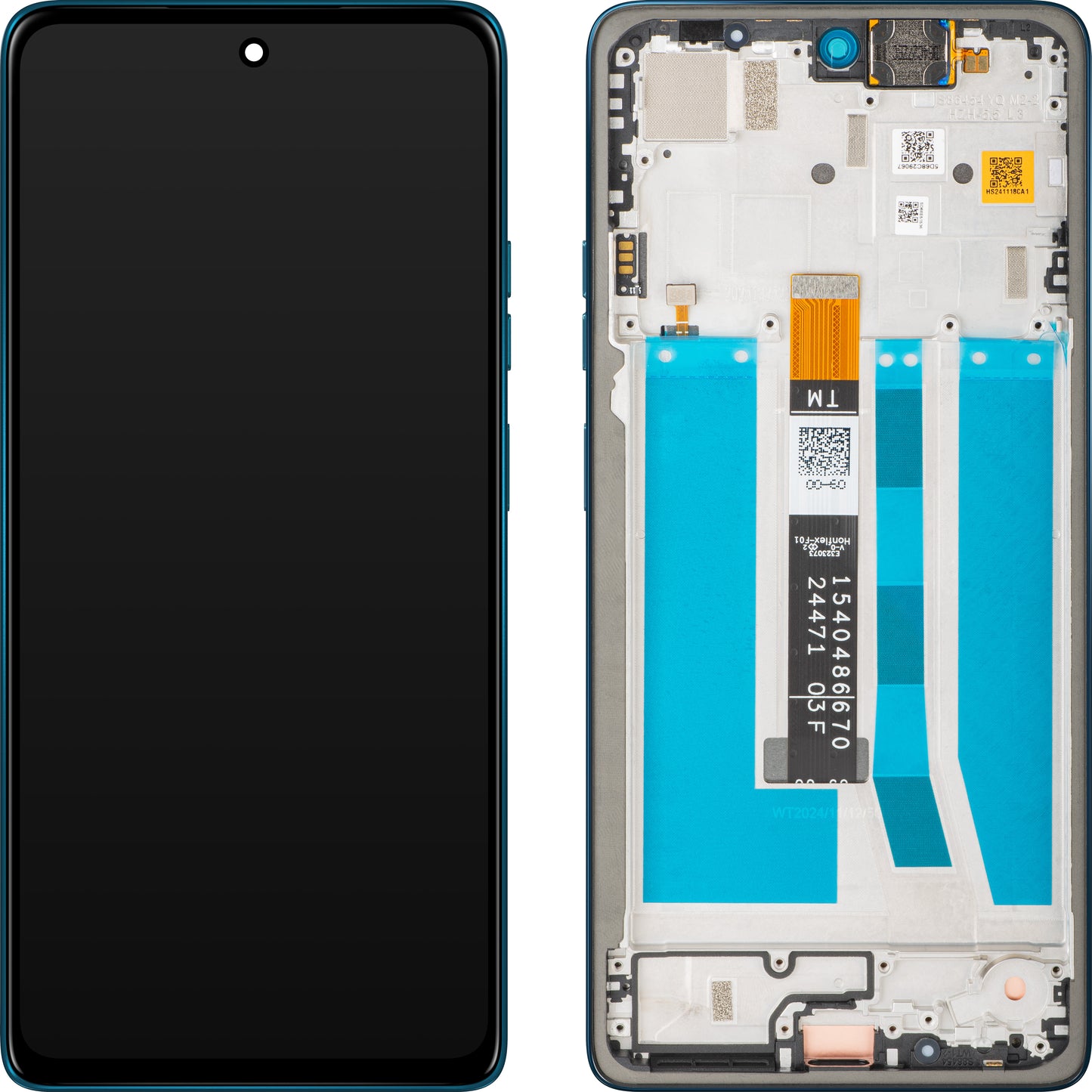 Display med Touchscreen Motorola Moto G75, med Ram, Blå (Relucent Blue), Service Pack 5D68C29067