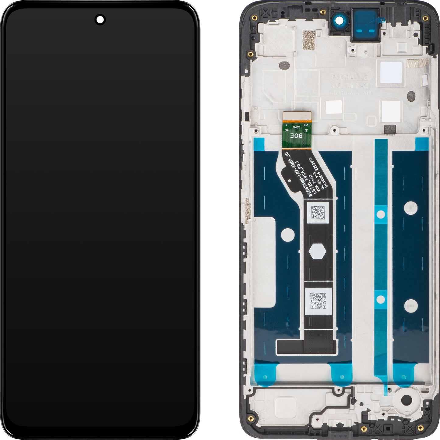 Touchscreen-display Motorola Moto G15 / G15 Power, med ram, svart, Swap 5D68C29273