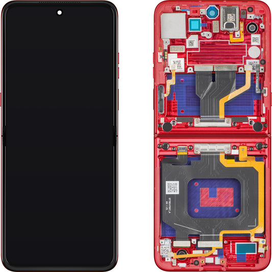 Display med Touchscreen Motorola Razr 60 Ultra, med Ram, Under Inner, Röd (Rio Red), Service Pack 5D68C30153