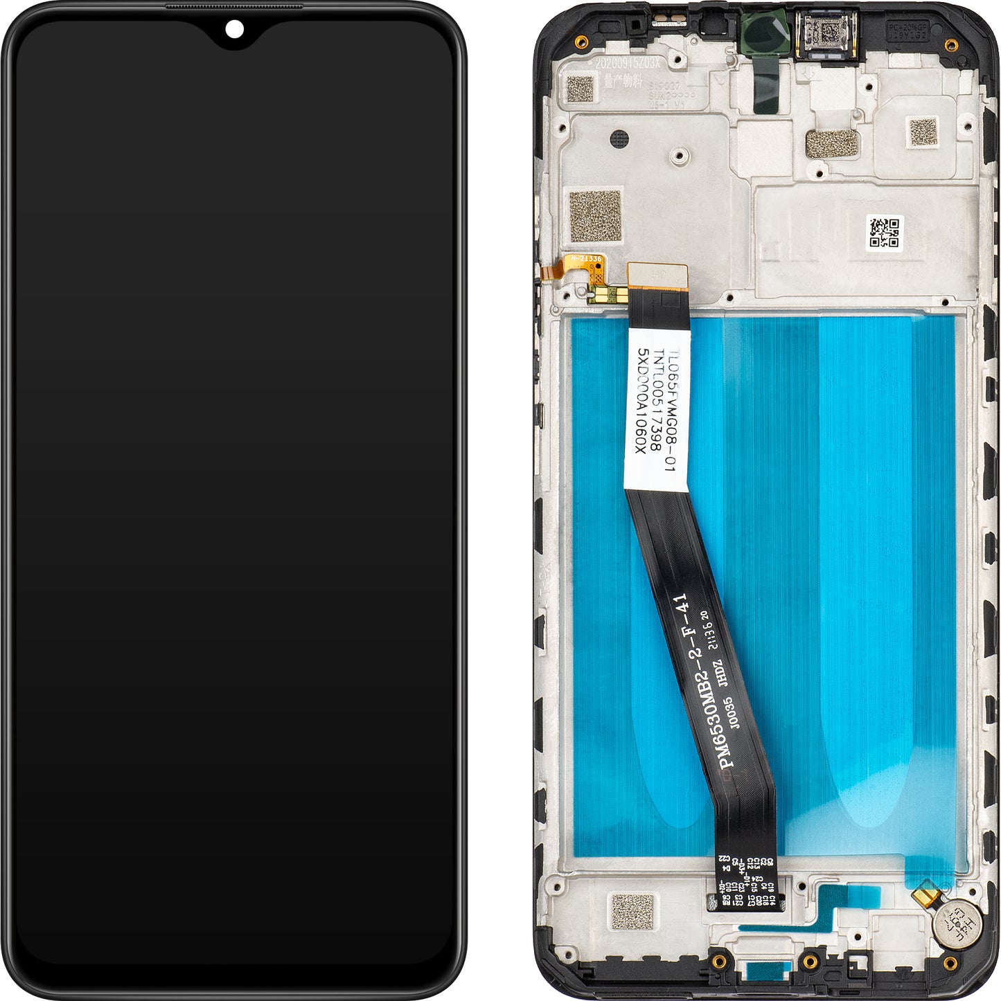 MP Touchscreen Display kompatibel med Xiaomi Redmi 9, med ram, svart 