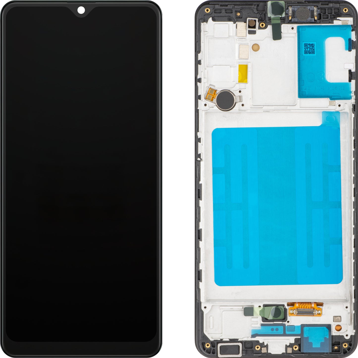 Display med MP Touchscreen kompatibel med Samsung Galaxy A31 A315, med ram, OLED-version, Svart