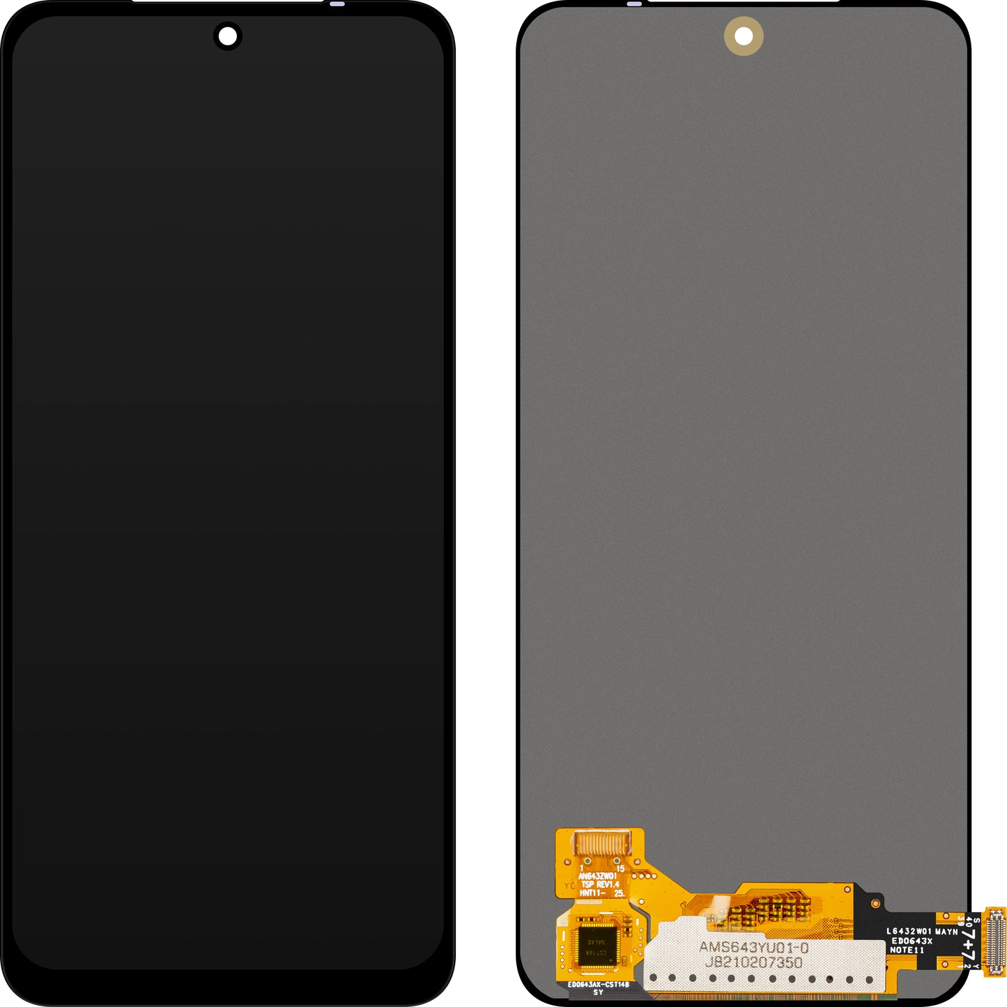 Display med MP Touchscreen kompatibel med Xiaomi Poco M4 Pro / Redmi Note 11 / Note 11S / Note 12S, OLED-version