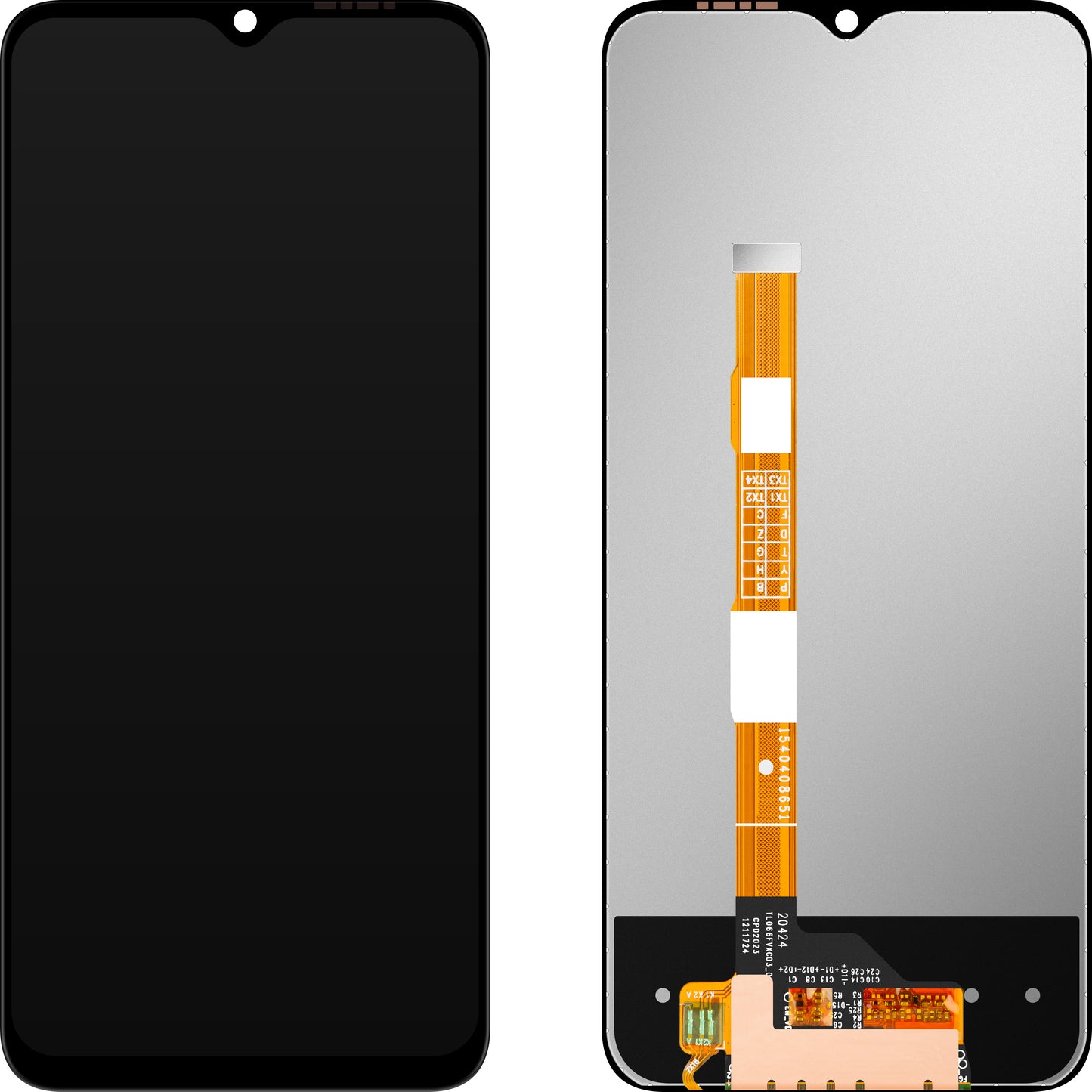 Display med MP Touchscreen kompatibel med vivo Y51 (2020, december) / Y52s / Y53s / Y72 5G