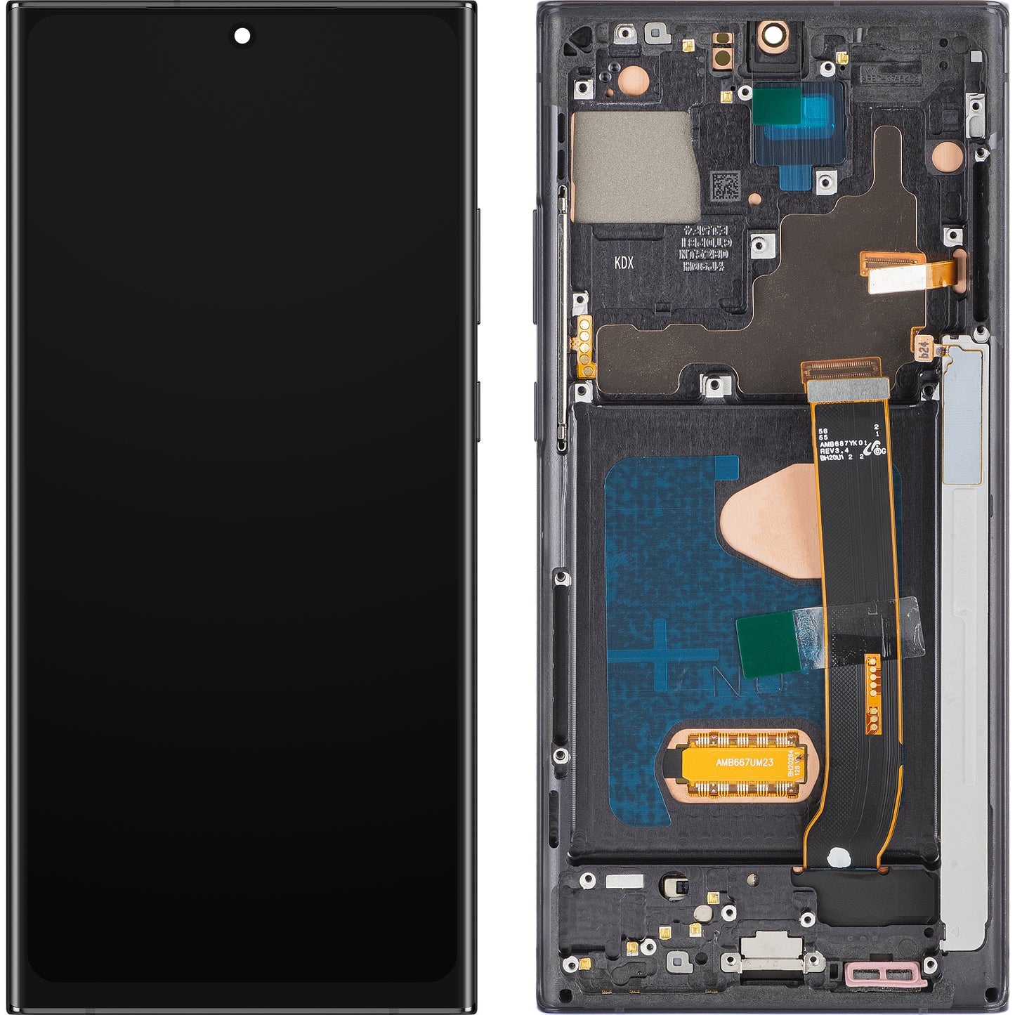 Display med Touchscreen MP kompatibel med Samsung Galaxy Note 20 Ultra N985, med Ram, OLED-version, Svart
