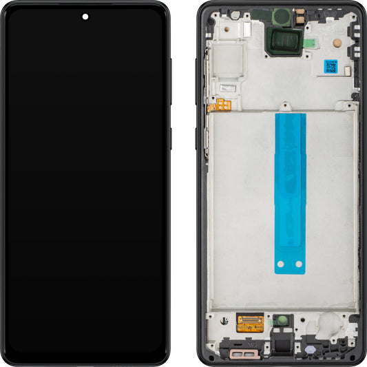 Display med Touchscreen MP kompatibel med Samsung Galaxy A73 5G A736, med ram, Svart