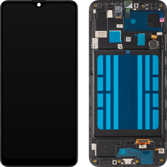 Display med Touchscreen MP kompatibel med Samsung Galaxy A20 A205, med Ram, Svart