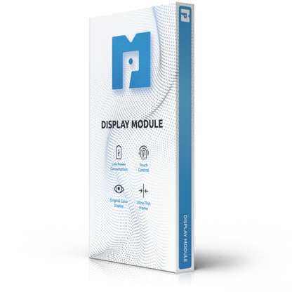 MP Touchscreen-display kompatibelt med Samsung Galaxy A03s A037, med ram, version F, svart, swap